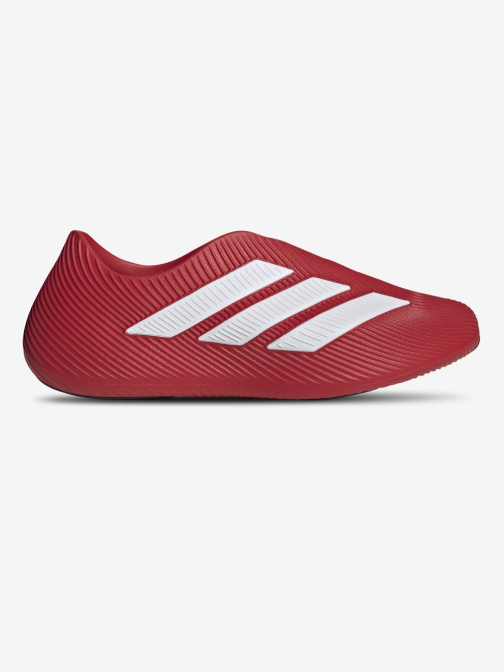 adidas Men’s Purechill  Runner Red Athletic Slip-On Shoe with White Stripe Sz 10